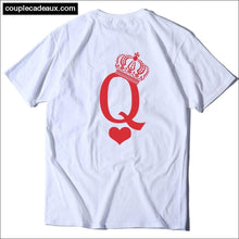 Charger l&#39;image dans la galerie, T-shirts King Et Queen Pour Couple Avec Un Coeur -
